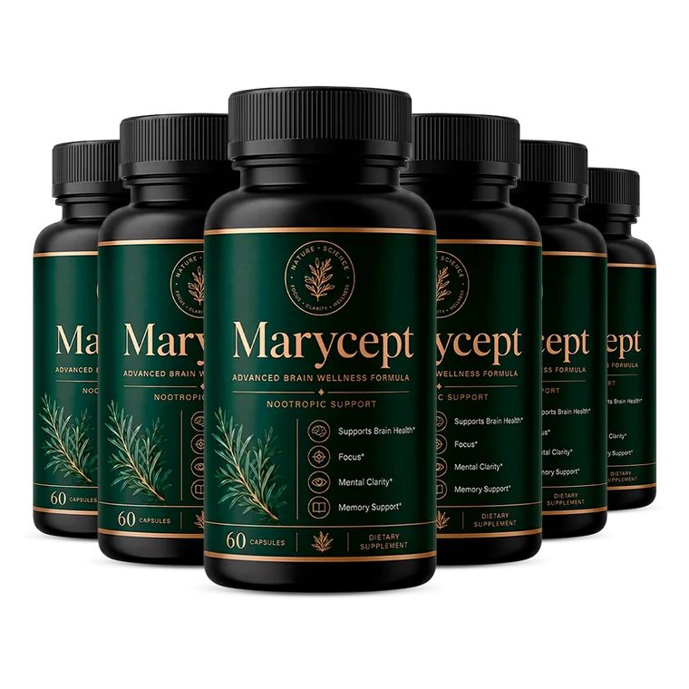 Six-bottle supply of Marycept capsules